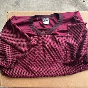 Football mesh jersey maroon